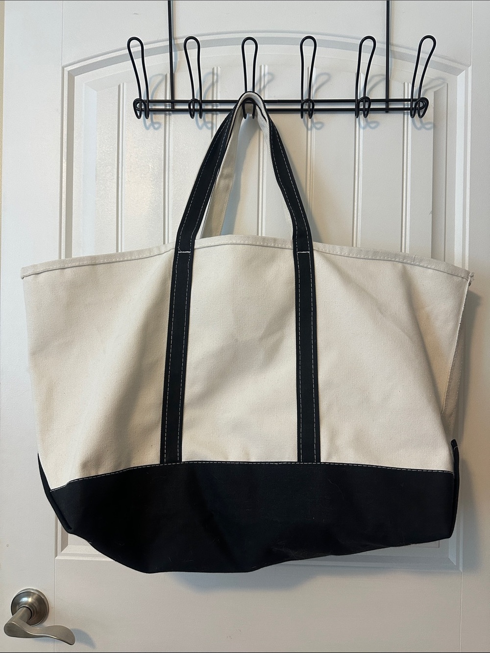 L.L. Bean boat tote dark green xl zip top - Picture 6 of 7